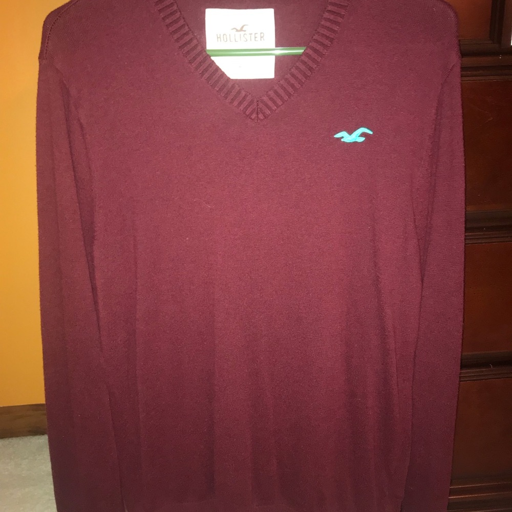 Maroon V-neck Sweater